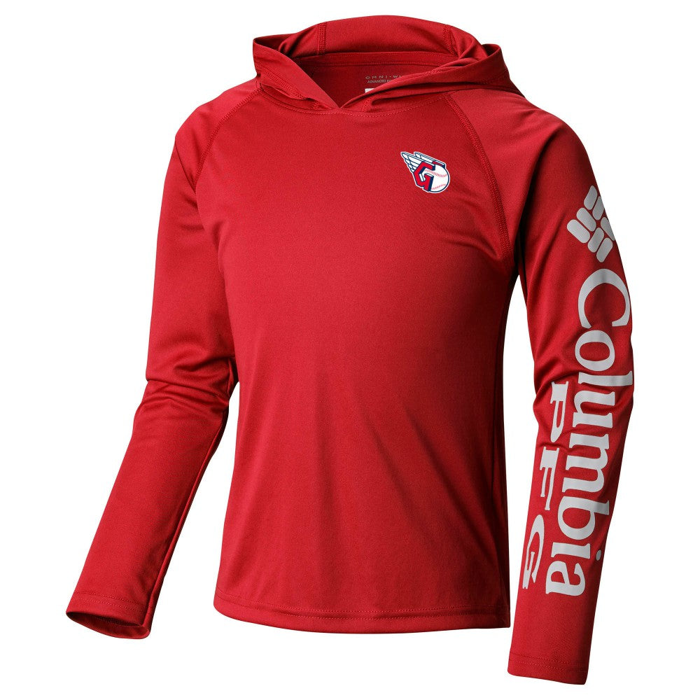 Cleveland Guardians Youth Terminal Tackle Long Sleeve Hoodie T-Shirt Red