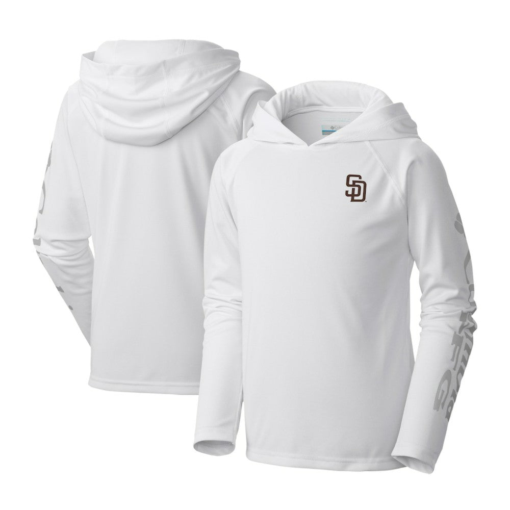 San Diego Padres Youth Terminal Tackle Long Sleeve Hoodie T-Shirt White