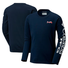 Atlanta Braves Youth Terminal Tackle Long Sleeve T-Shirt Navy