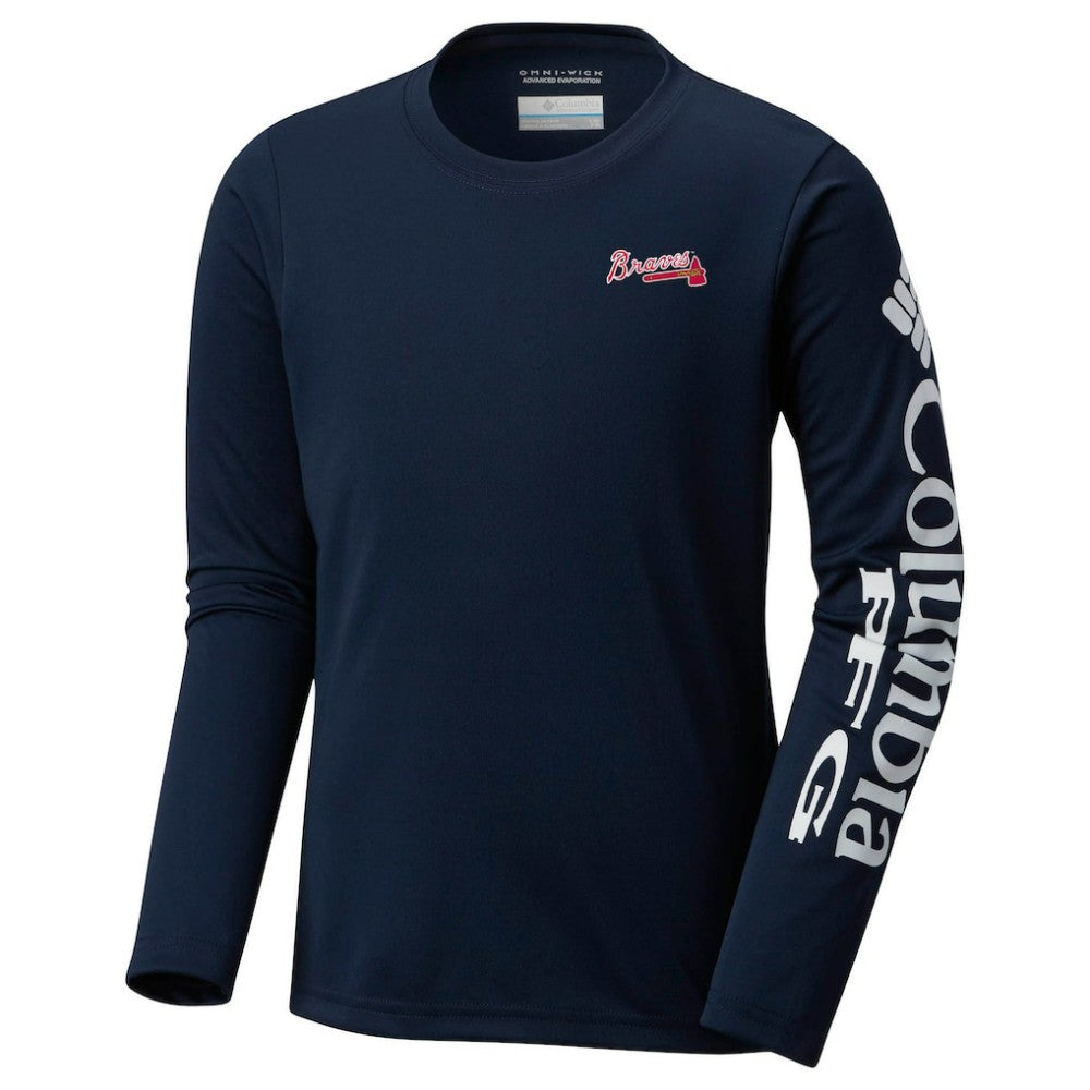 Atlanta Braves Youth Terminal Tackle Long Sleeve T-Shirt Navy