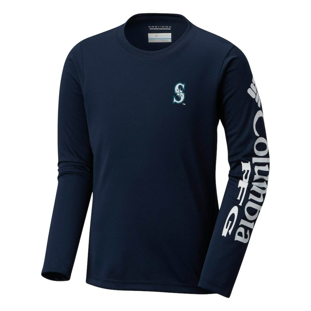 Seattle Mariners Youth Terminal Tackle Long Sleeve T-Shirt Navy