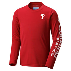 Philadelphia Phillies Youth Terminal Tackle Long Sleeve T-Shirt Red