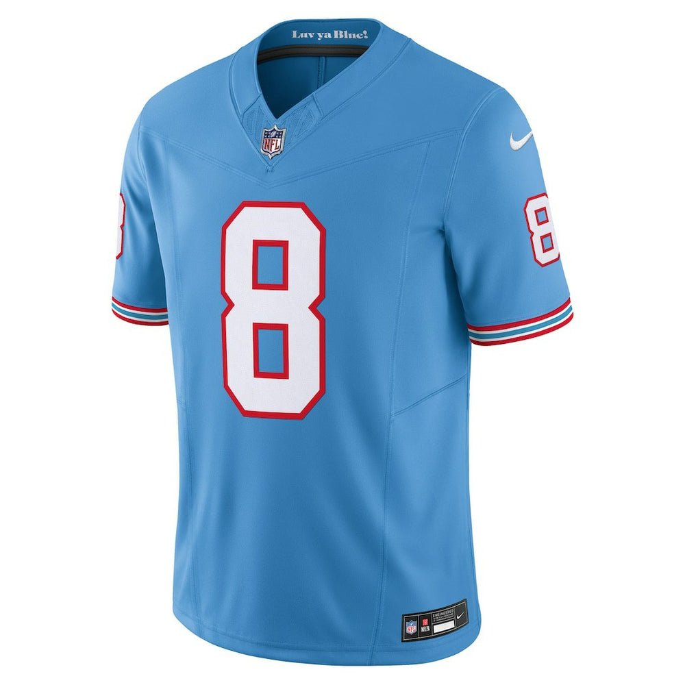 Will Levis Tennessee Titans Alternate Oilers Throwback Vapor F.U.S.E. Limited Jersey - Light Blue cheap