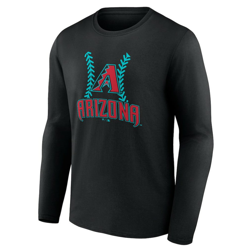 Ketel Marte Arizona Diamondbacks Name & Number Fastball Long Sleeve T-Shirt Black