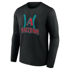 Ketel Marte Arizona Diamondbacks Name & Number Fastball Long Sleeve T-Shirt Black