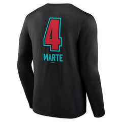 Ketel Marte Arizona Diamondbacks Name & Number Fastball Long Sleeve T-Shirt Black