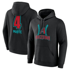 Ketel Marte Arizona Diamondbacks Name & Number Fastball Pullover Hoodie Black