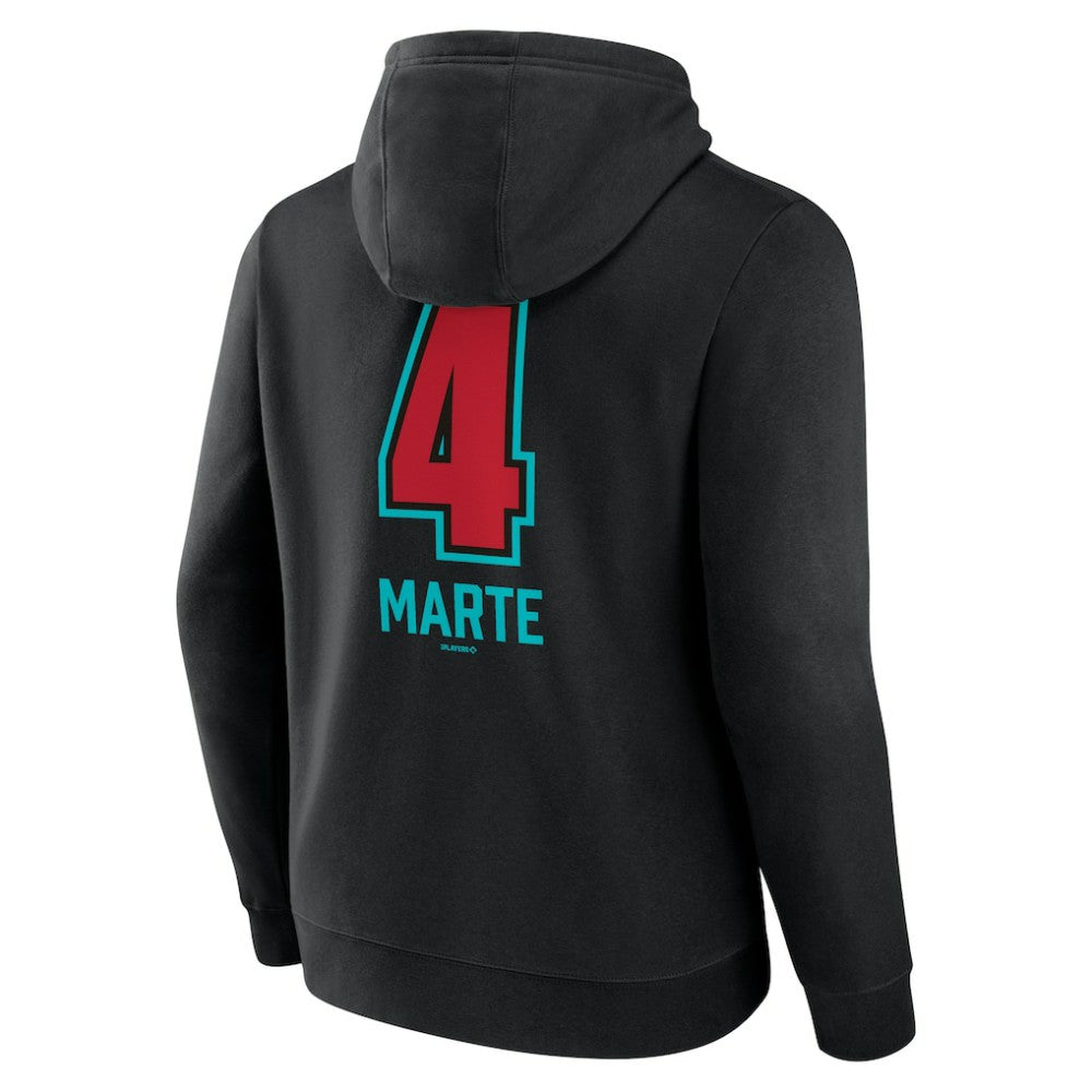Ketel Marte Arizona Diamondbacks Name & Number Fastball Pullover Hoodie Black