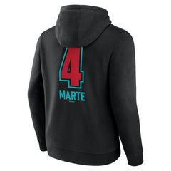 Ketel Marte Arizona Diamondbacks Name & Number Fastball Pullover Hoodie Black