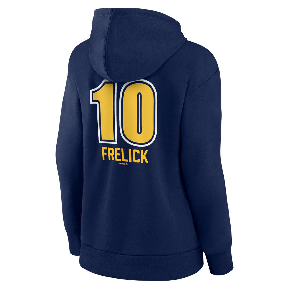 Sal Frelick Milwaukee Brewers Women's Name & Number Fastball Pullover Hoodie Navy