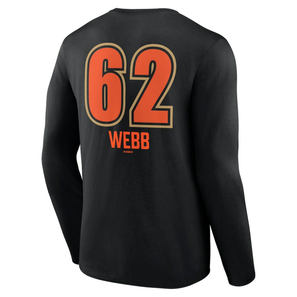 Logan Webb San Francisco Giants Name & Number Fastball Long Sleeve T-Shirt Black