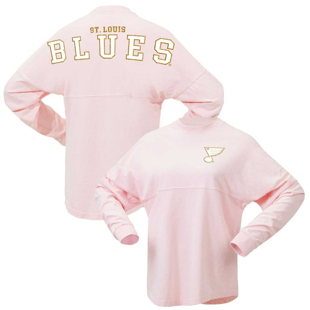 St. Louis Blues Fanatics Women's Spirit Jersey Long Sleeve T-Shirt - Pink T-shirts