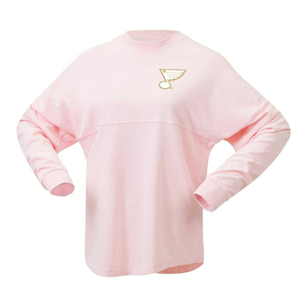 St. Louis Blues Fanatics Women's Spirit Jersey Long Sleeve T-Shirt - Pink T-shirts