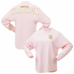 Seattle Kraken Fanatics Women's Spirit Jersey Long Sleeve T-Shirt - Pink T-shirts