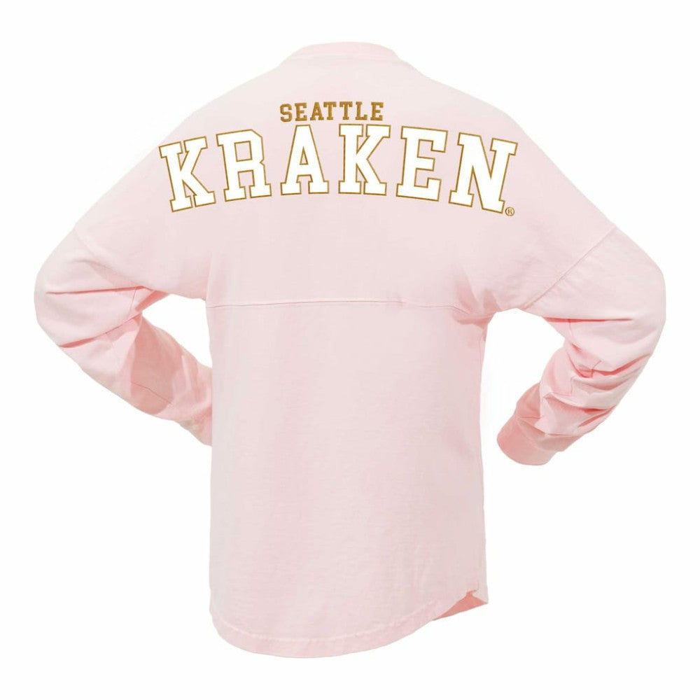 Seattle Kraken Fanatics Women's Spirit Jersey Long Sleeve T-Shirt - Pink T-shirts