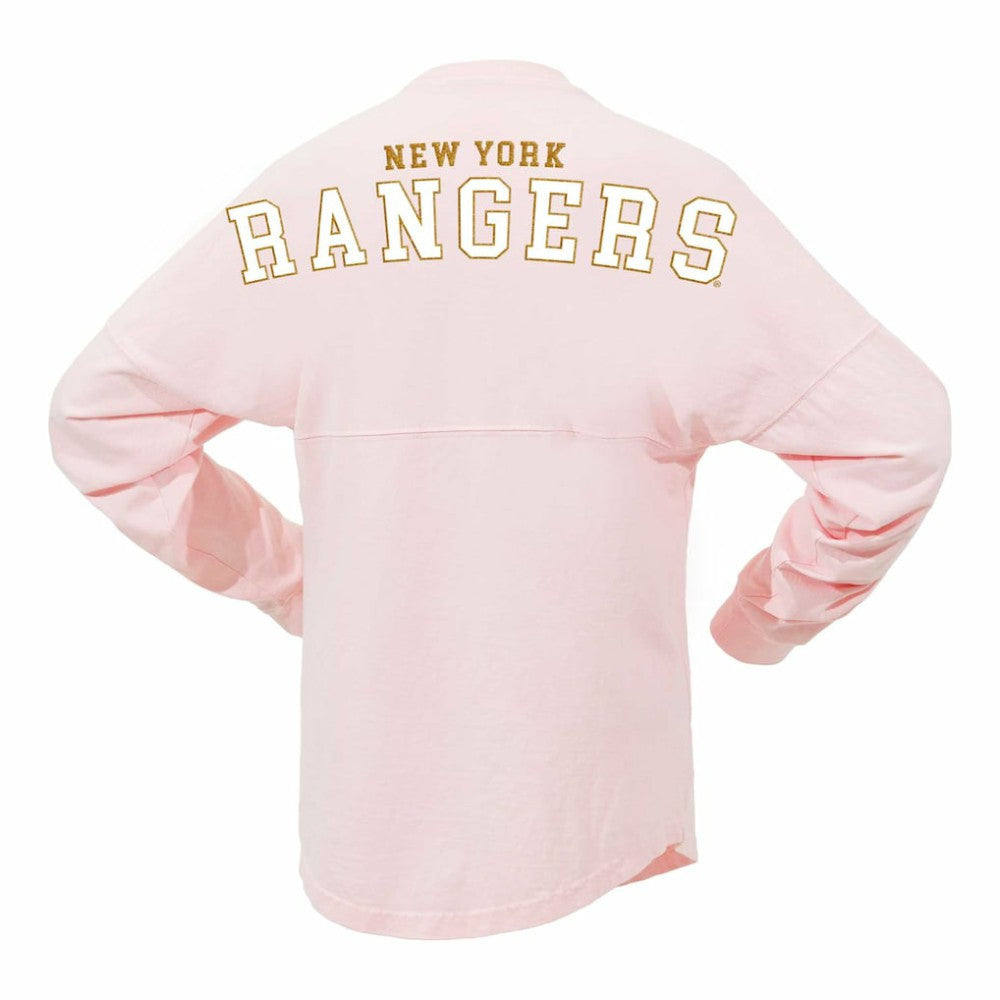 New York Rangers Fanatics Women's Spirit Jersey Long Sleeve T-Shirt - Pink T-shirts