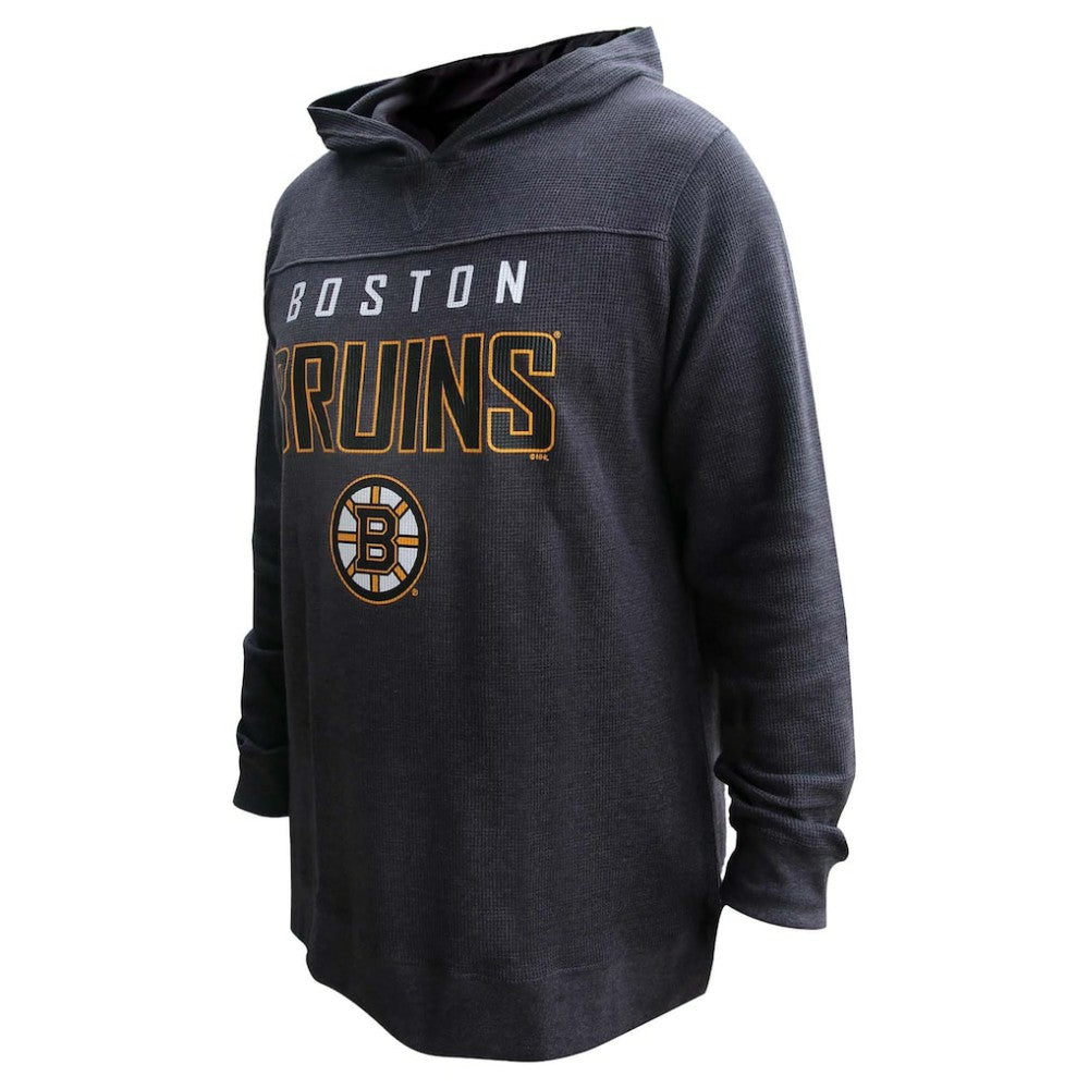 David Pastrnak Boston Bruins Profile Women's Plus Size Name & Number Thermal Pullover Hoodie - Black Hoodies