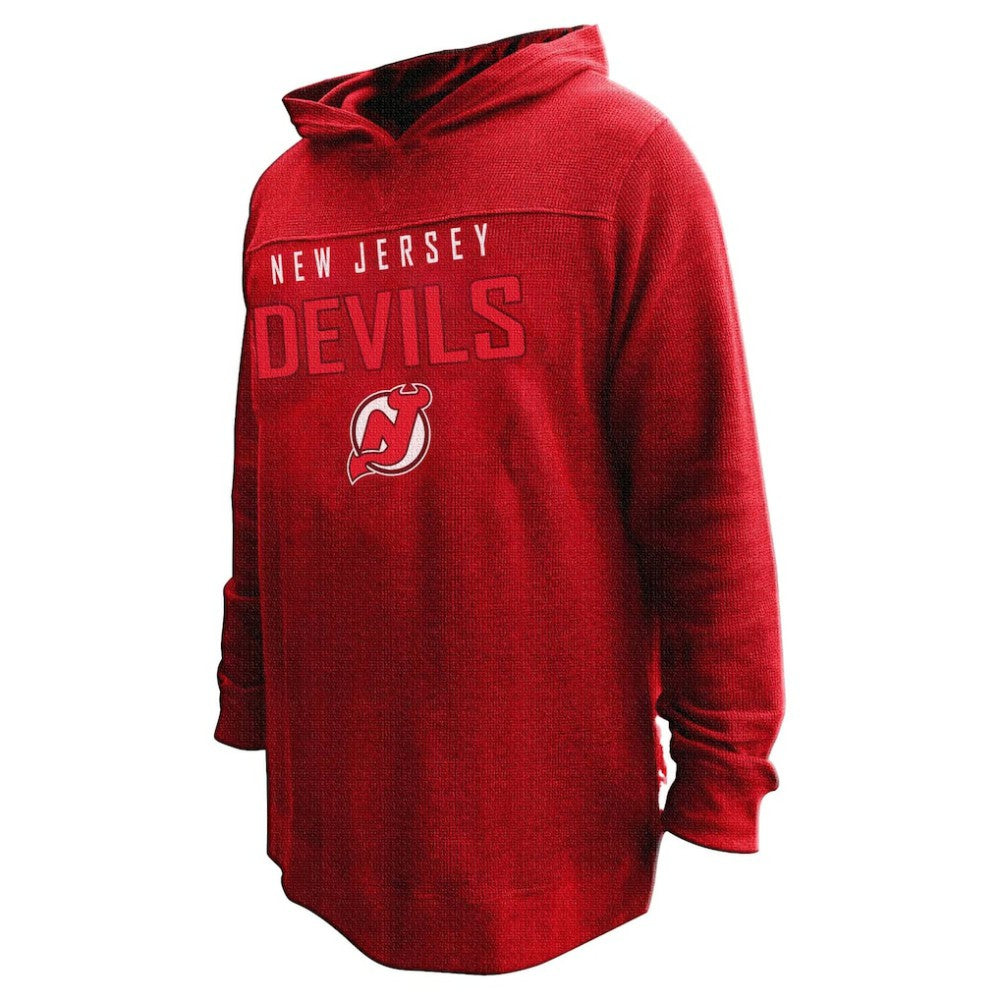Jack Hughes New Jersey Devils Profile Women's Plus Size Name & Number Thermal Pullover Hoodie - Red Jerseys