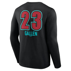 Zac Gallen Arizona Diamondbacks Name & Number Fastball Long Sleeve T-Shirt Black