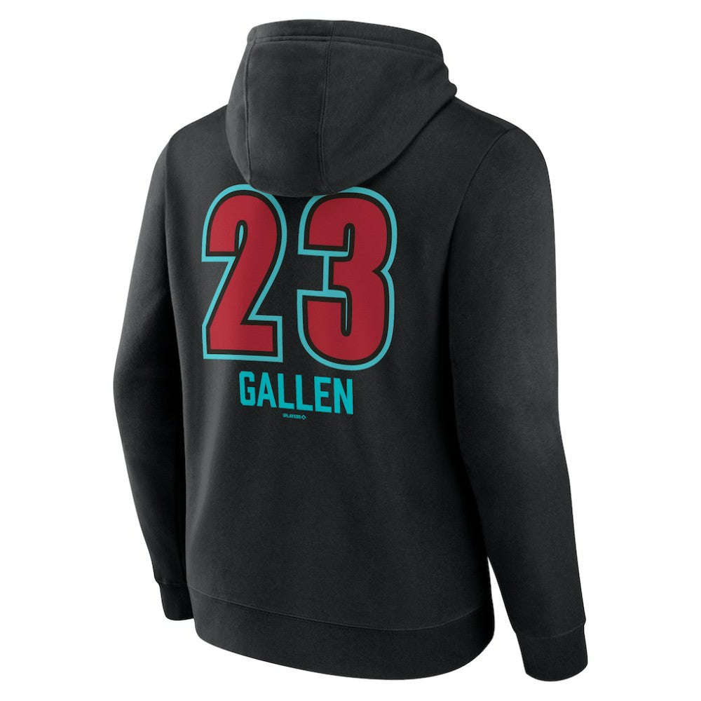 Zac Gallen Arizona Diamondbacks Name & Number Fastball Pullover Hoodie Black
