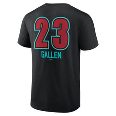 Zac Gallen Arizona Diamondbacks Name & Number Fastball T-Shirt Black