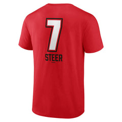 Spencer Steer Cincinnati Reds Name & Number Fastball T-Shirt Red