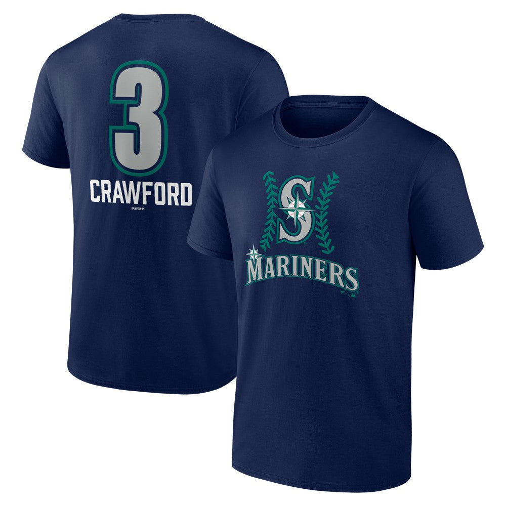 J.P. Crawford Seattle Mariners Name & Number Fastball T-Shirt Navy