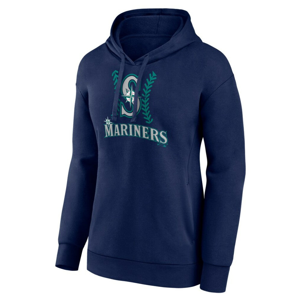 J.P. Crawford Seattle Mariners Women's Name & Number Fastball Pullover Hoodie Navy
