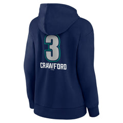 J.P. Crawford Seattle Mariners Women's Name & Number Fastball Pullover Hoodie Navy