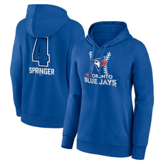 George Springer Toronto Blue Jays Women's Name & Number Fastball Pullover Hoodie Royal