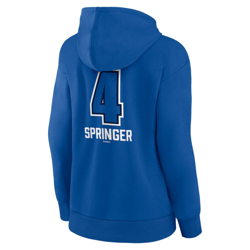George Springer Toronto Blue Jays Women's Name & Number Fastball Pullover Hoodie Royal