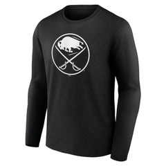 Buffalo Sabres Personalized Name & Number Monochrome Long Sleeve T-Shirt - Black T-shirts