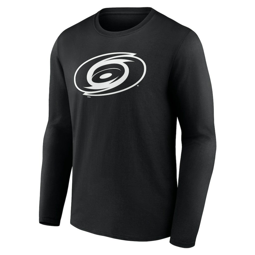 Carolina Hurricanes Personalized Name & Number Monochrome Long Sleeve T-Shirt - Black T-shirts