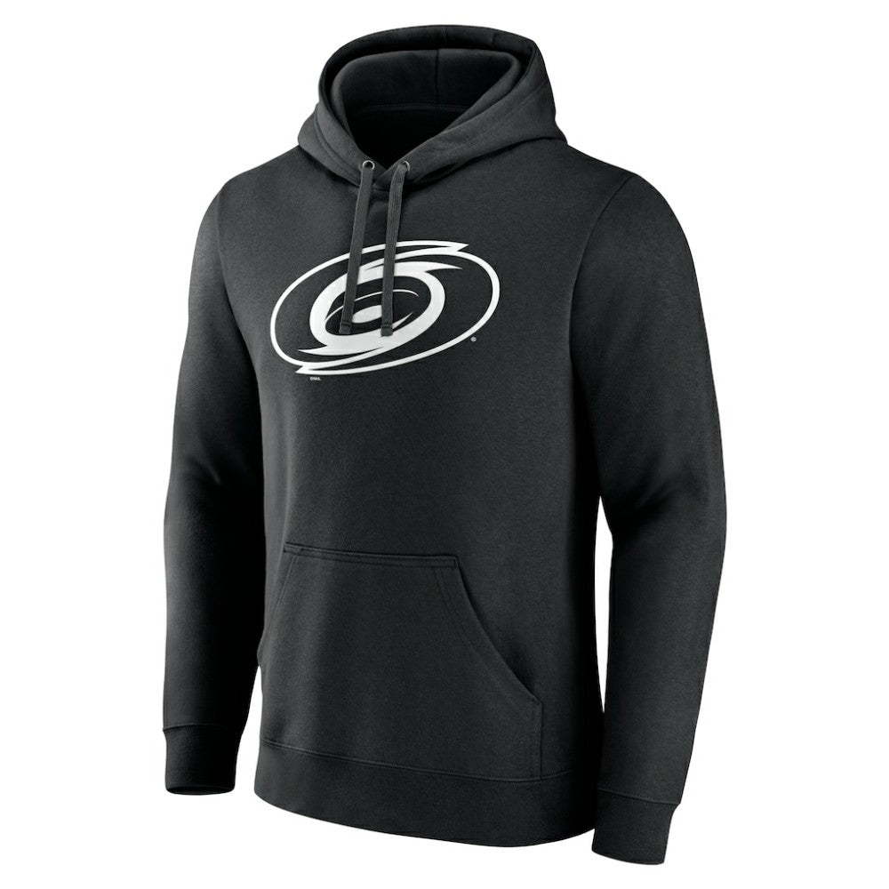 Carolina Hurricanes Personalized Name & Number Monochrome Pullover Hoodie - Black Hoodies