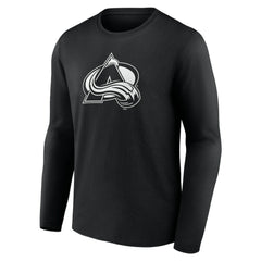 Colorado Avalanche Personalized Name & Number Monochrome Long Sleeve T-Shirt - Black T-shirts