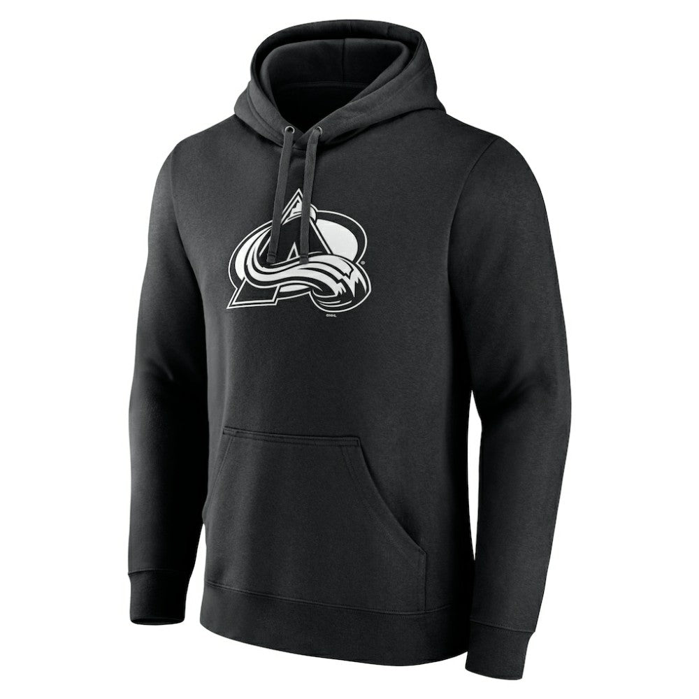 Colorado Avalanche Personalized Name & Number Monochrome Pullover Hoodie - Black Hoodies