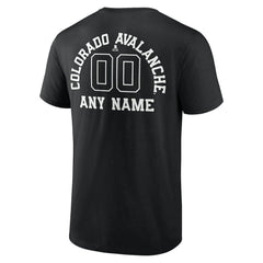 Colorado Avalanche Personalized Name & Number Monochrome T-Shirt - Black T-shirts