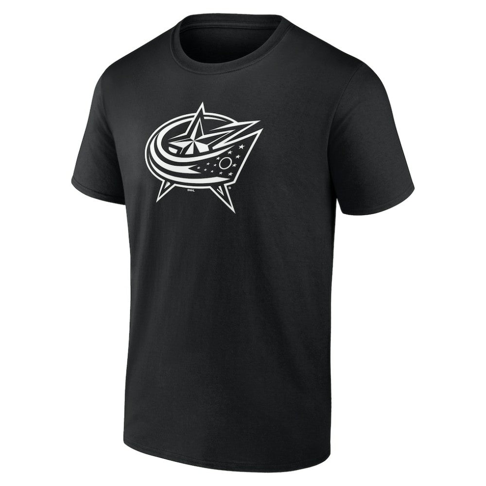 Columbus Blue Jackets Personalized Name & Number Monochrome T-Shirt - Black T-shirts