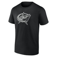Columbus Blue Jackets Personalized Name & Number Monochrome T-Shirt - Black T-shirts
