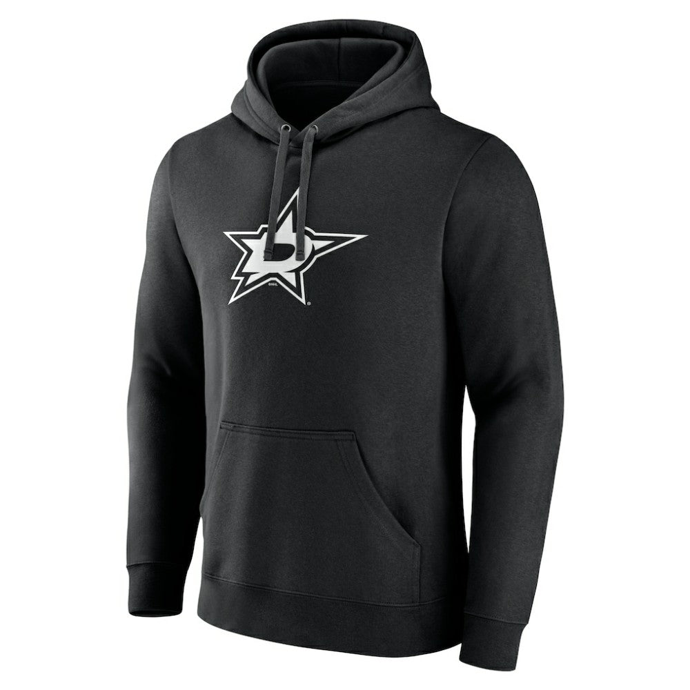 Dallas Stars Personalized Name & Number Monochrome Pullover Hoodie - Black Hoodies