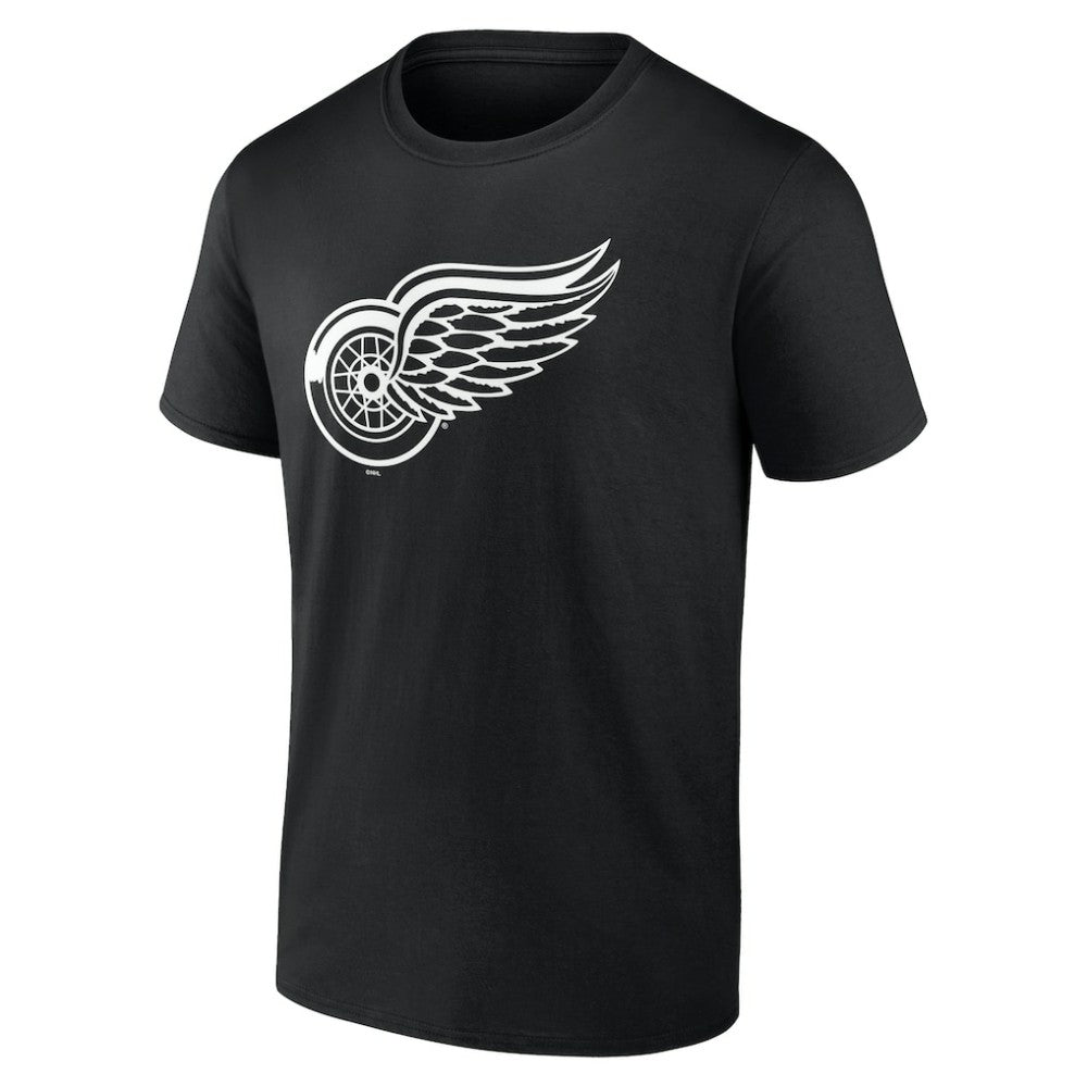 Detroit Red Wings Personalized Name & Number Monochrome T-Shirt - Black T-shirts