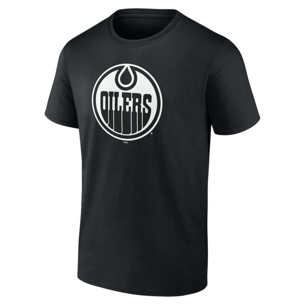 Edmonton Oilers Personalized Name & Number Monochrome T-Shirt - Black T-shirts