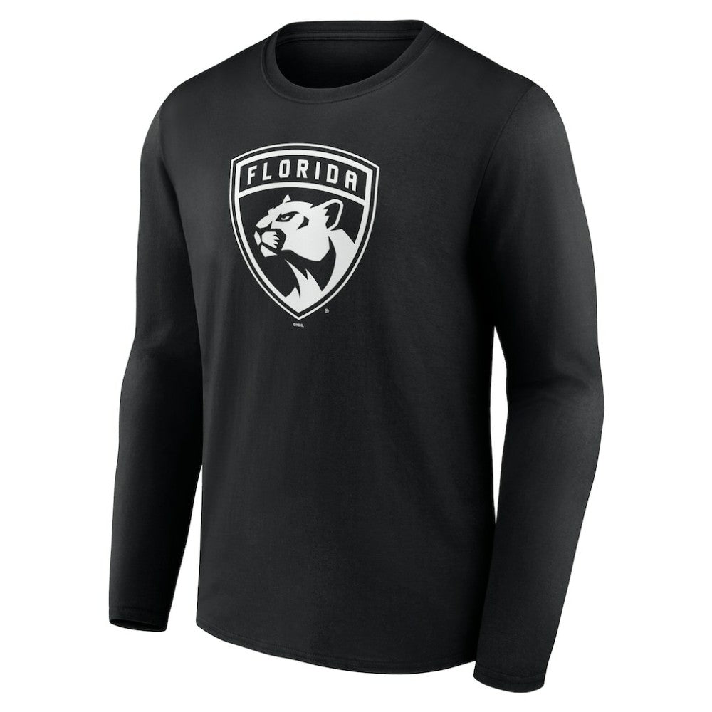 Florida Panthers Personalized Name & Number Monochrome Long Sleeve T-Shirt - Black T-shirts