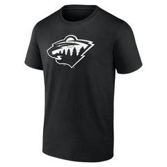 Minnesota Wild Personalized Name & Number Monochrome T-Shirt - Black T-shirts