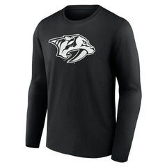 Nashville Predators Personalized Name & Number Monochrome Long Sleeve T-Shirt - Black T-shirts