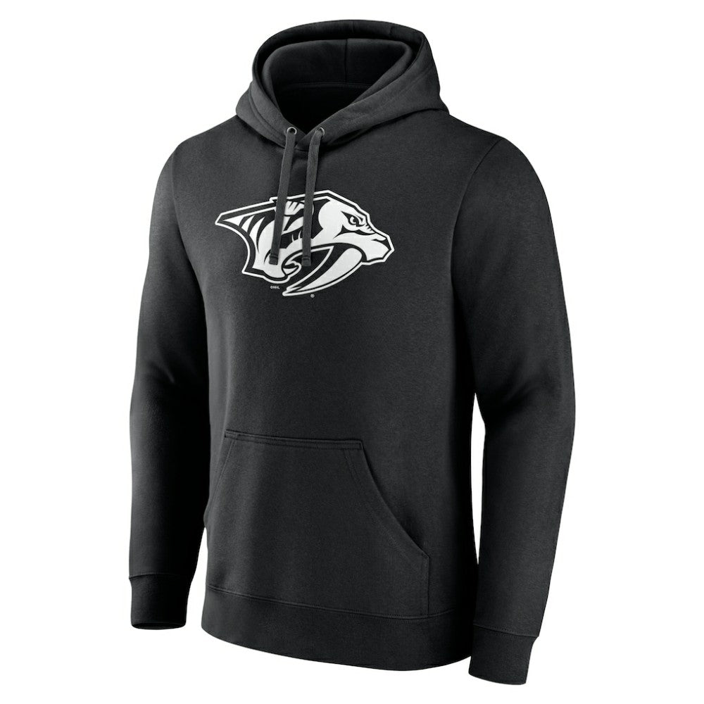 Nashville Predators Personalized Name & Number Monochrome Pullover Hoodie - Black Hoodies