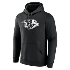 Nashville Predators Personalized Name & Number Monochrome Pullover Hoodie - Black Hoodies