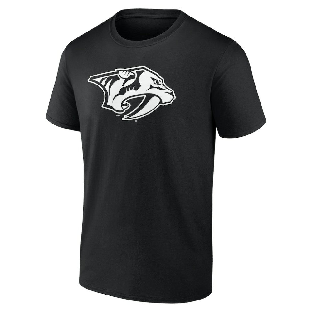 Nashville Predators Personalized Name & Number Monochrome T-Shirt - Black T-shirts