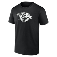Nashville Predators Personalized Name & Number Monochrome T-Shirt - Black T-shirts
