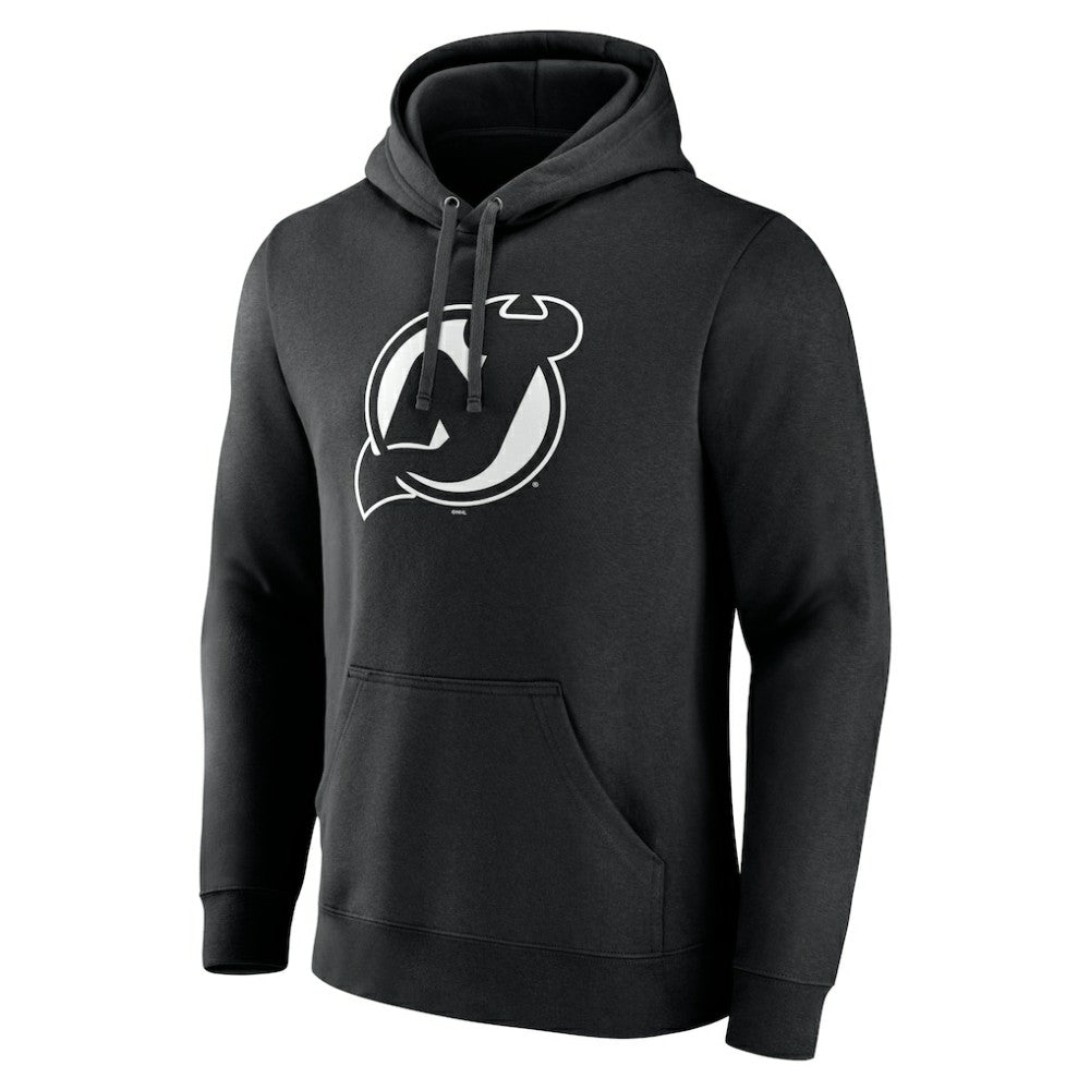 New Jersey Devils Personalized Name & Number Monochrome Pullover Hoodie - Black Jerseys